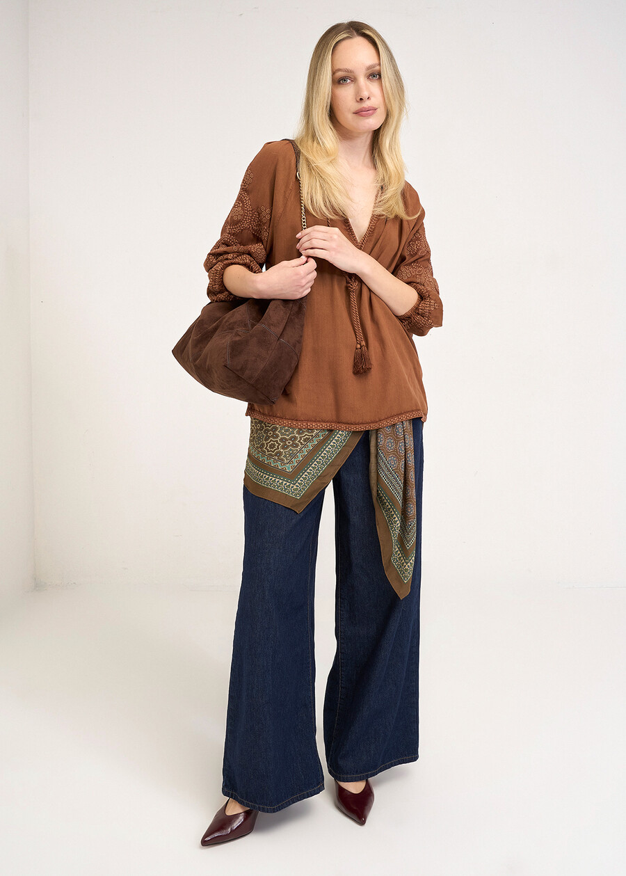 Barby embroidered blouse BIANCOMARRONE Woman , image number 4