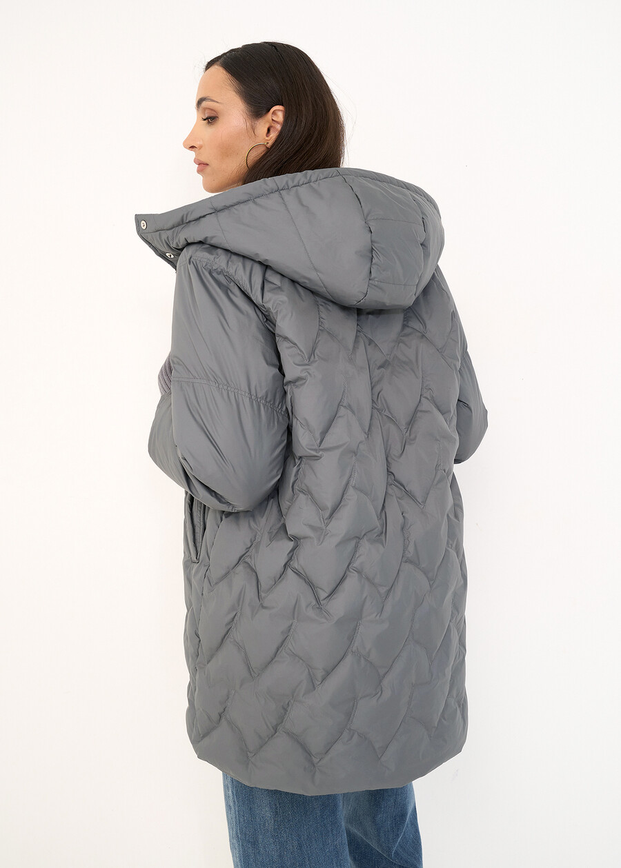 Piumino medio Pietro in piuma d'oca GRIGIO GREYBLU Donna , immagine n. 6