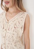 Gilet Gemm In Crochet BEIGE LATTE Donna immagine n. 2