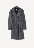 Cappotto Trench Coat-B in panno NERO BLACK Donna immagine n. 6