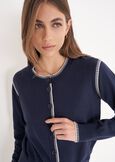 Cardigan Como in filo di viscosa GRIGIO GREYBLU Donna immagine n. 2