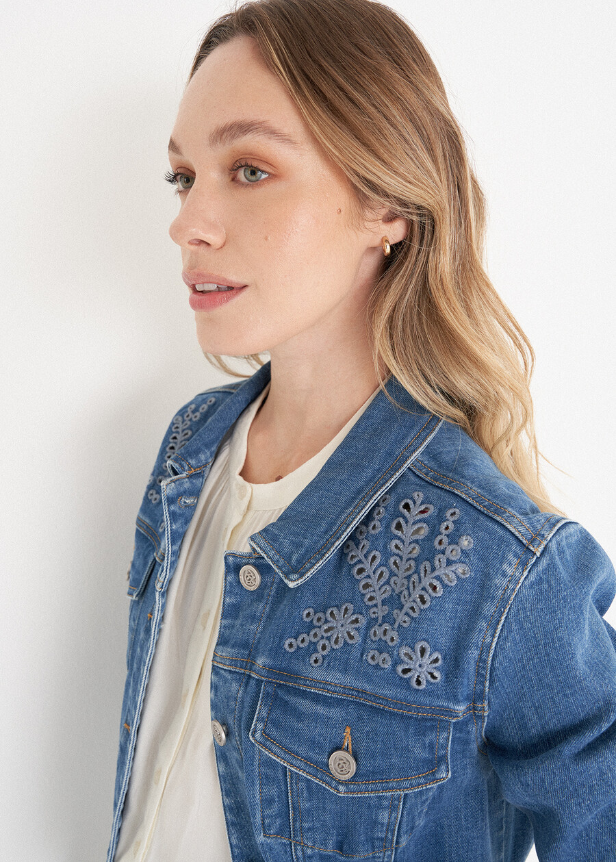 Gala cotton denim jacket DENIM MEDIUM DENIM Woman , image number 2