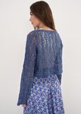 Cardigan Cedra In Crochet BLU AVION Donna immagine n. 3