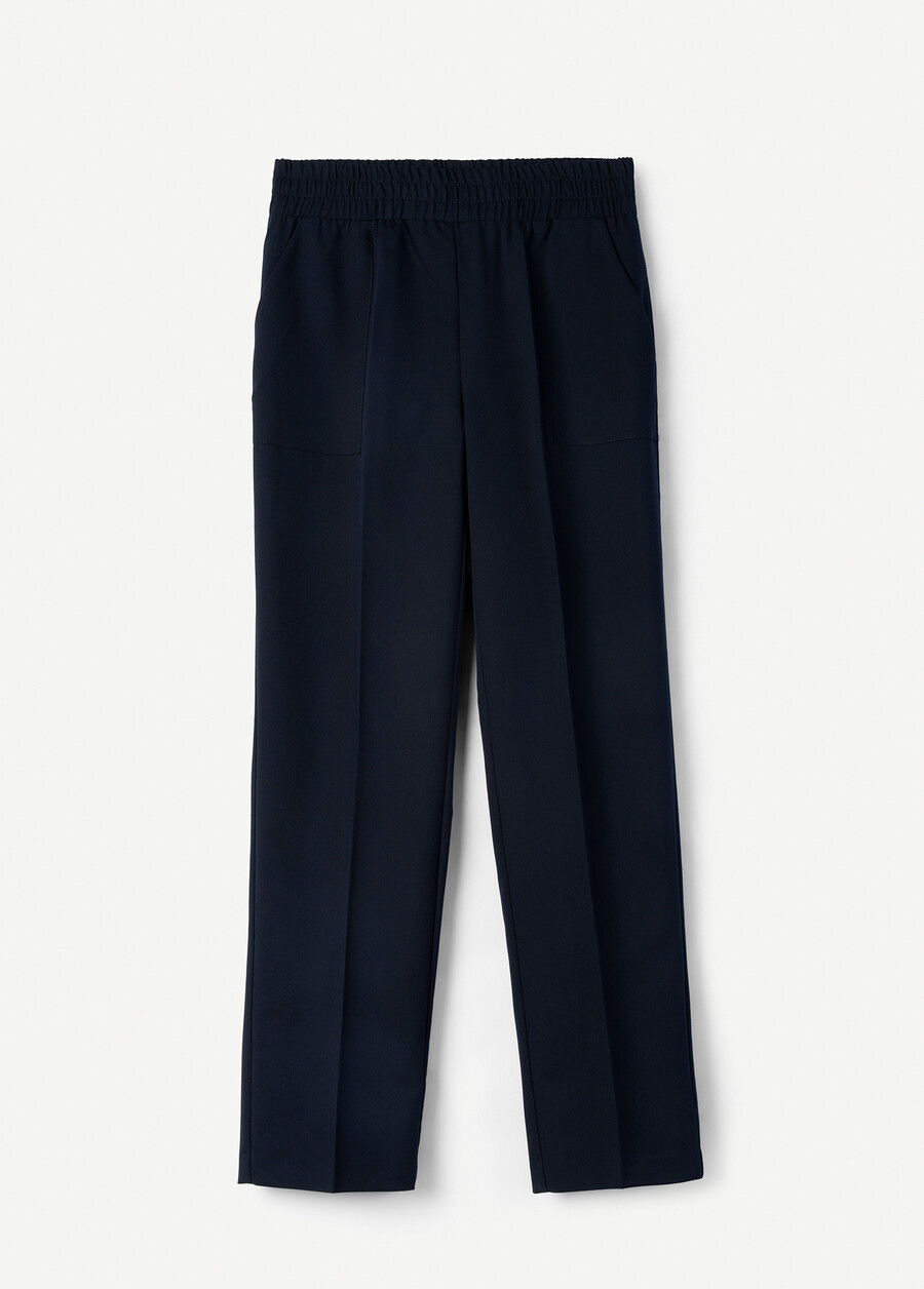 Pantalone Lara in poliviscosa BLU NAVYVERDE ALGA Donna , immagine n. 4