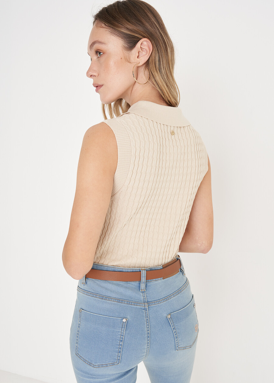 Soya armhole top BEIGE GREIGE Woman , image number 3