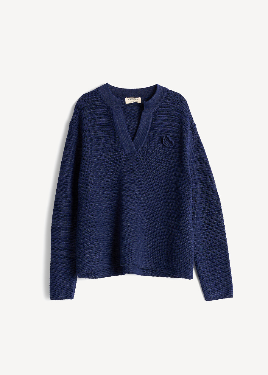 Maglia Margot scollo a V MARRONEBLU Donna , immagine n. 5
