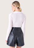 Maglia Saffo in tessuto goffrato BEIGE GESSO Donna immagine n. 3