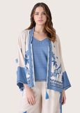 Coffy patterned cardigan BIANCO ORCHIDEA Woman image number 1