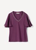 T-shirt Siby con cristalli VIOLA Donna immagine n. 4