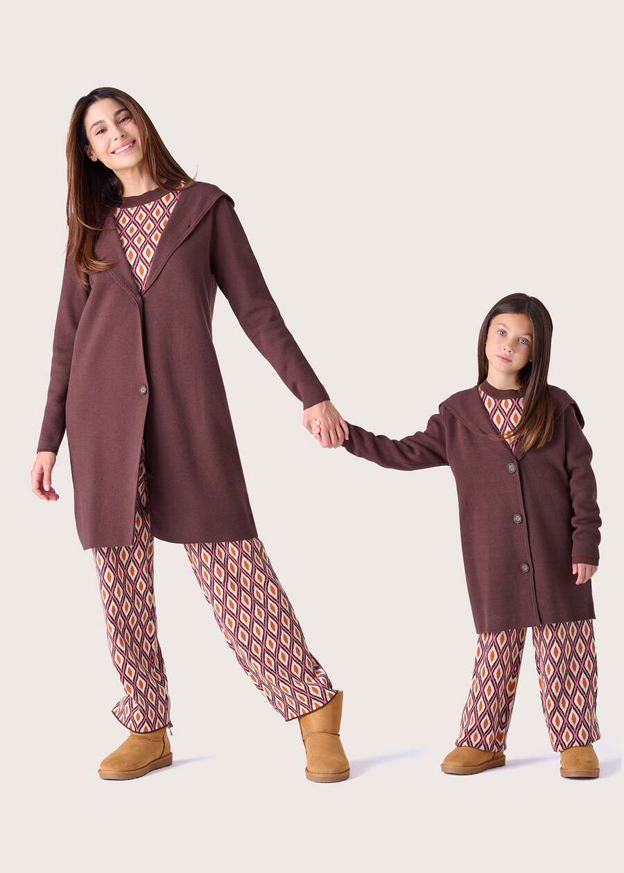 Cardigan Cecil in maglia MARRONE CASTAGNA Donna , immagine n. 6