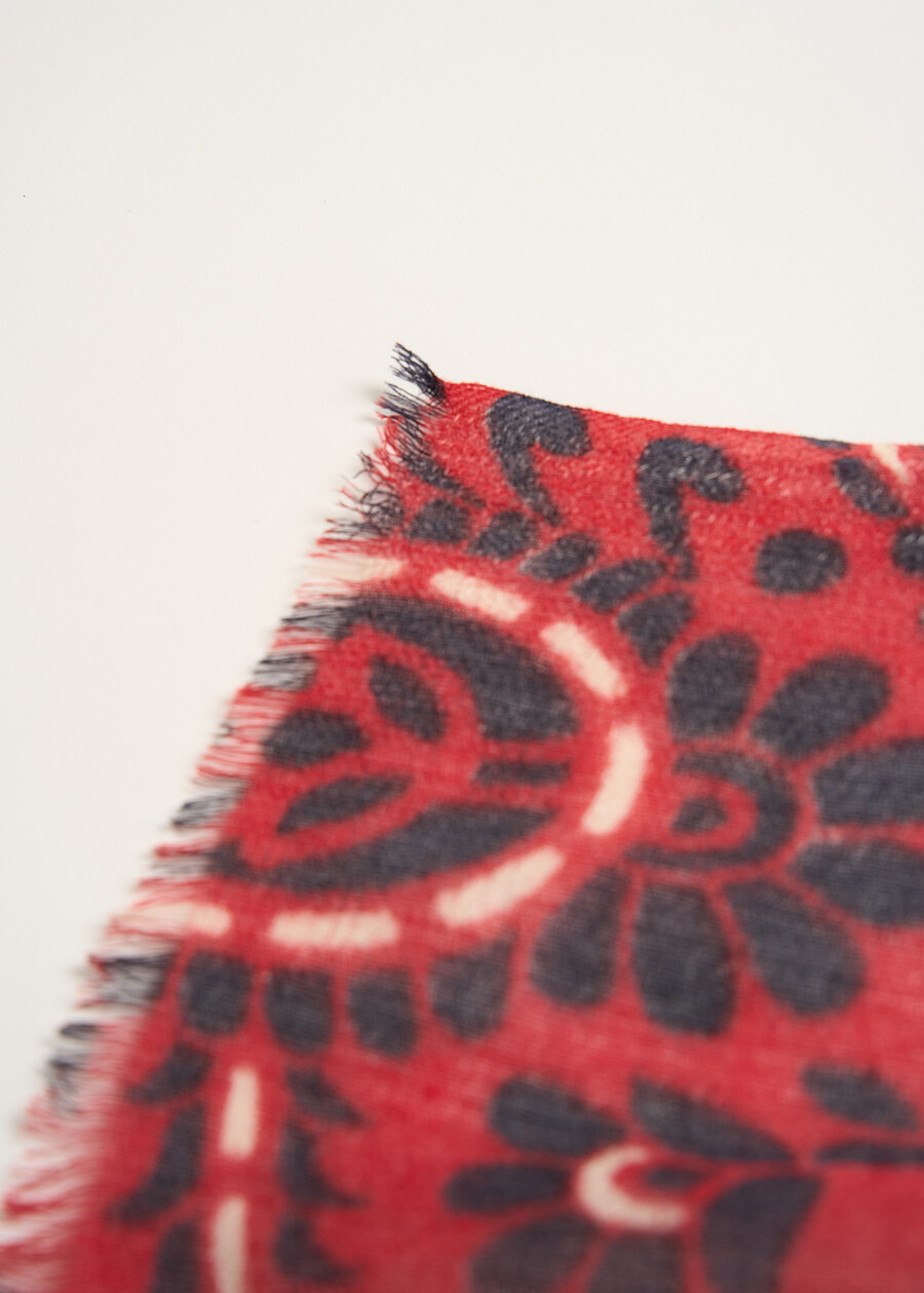 Sophie wool macro paisley scarf ROSSOVERDE Woman , image number 3