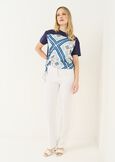 Stef patterned knot T-shirt BLU Woman image number 4