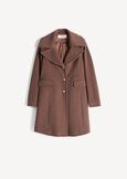 Chris single-breasted diagonal wool-blend coat BEIGE LATTEMARRONE Woman image number 7