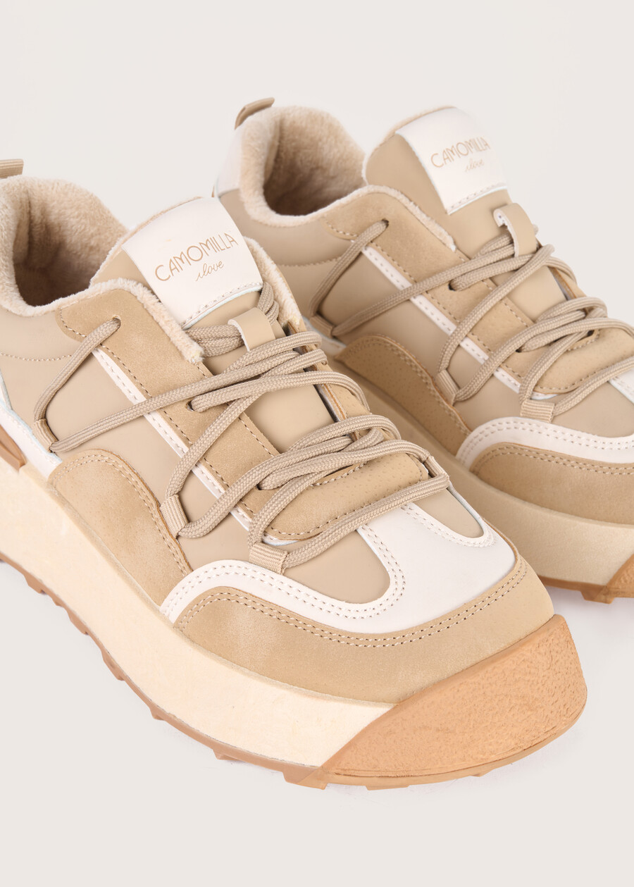 Scarpa sportiva Sheyla in ecopelle BEIGE TAUPE Donna , immagine n. 2