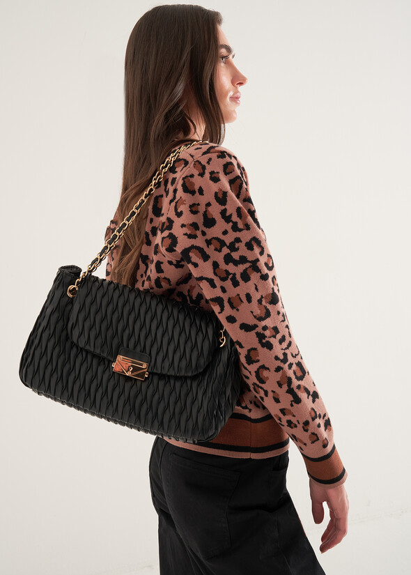 Pochette Babes Big trapuntata NERO BLACK Donna null
