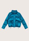 Papua high collar down jacket BLU COBALTO Woman image number 5