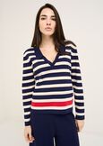 Miriam knit sweater with polo collar BLU Woman image number 2