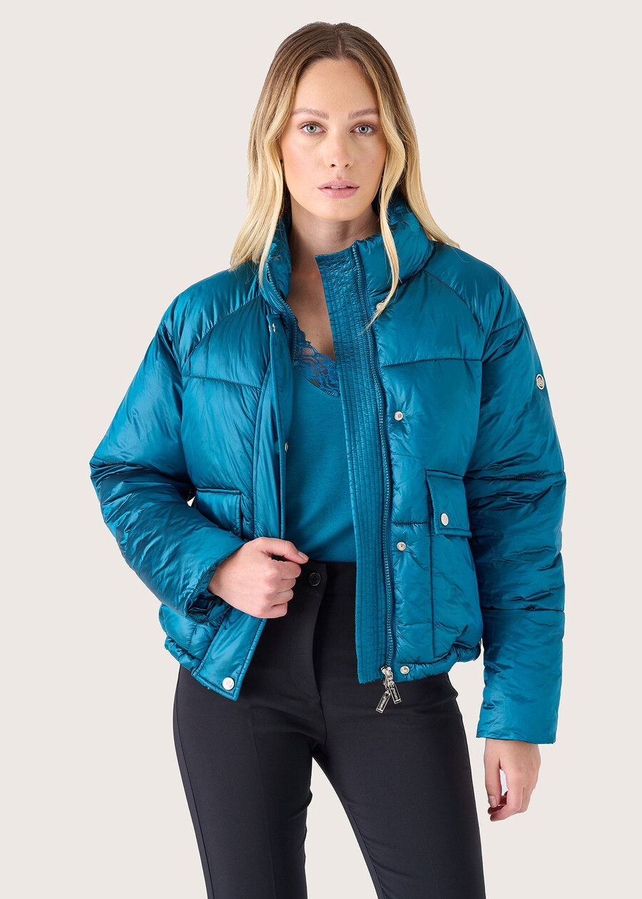 Piumino Papua con collo alto BLU COBALTO Donna , immagine n. 2