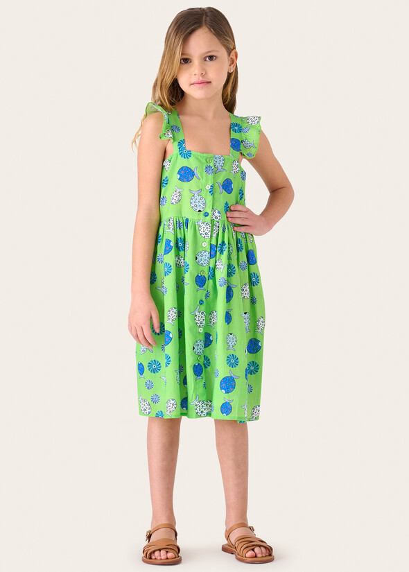 Abito bambina Aciga 100% cotone VERDE JGREEN Donna null