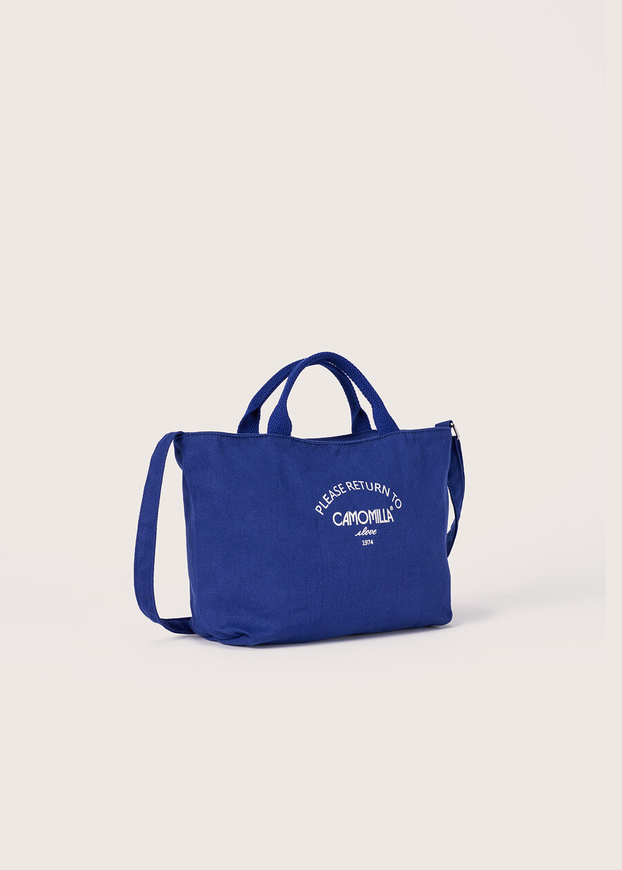 Bemmy cotton and rayon bag BLU AVIONBEIGE SALINA Woman , image number 2