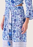 Puna 100% viscose Capri trousers BLU ELETTRICO Woman image number 3