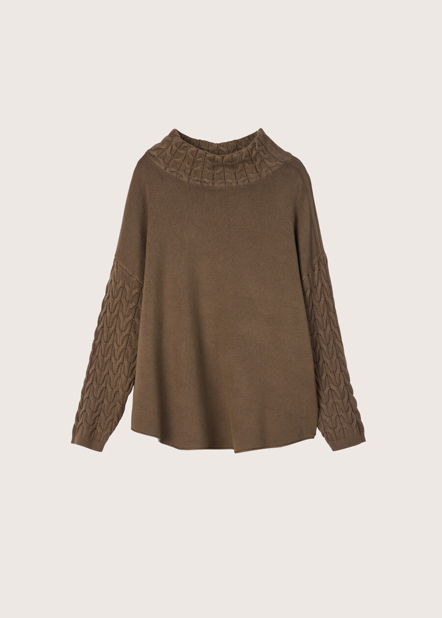 Marge turtleneck jersey VERDE CAPPERBEIGE GREIGE Woman , image number 6
