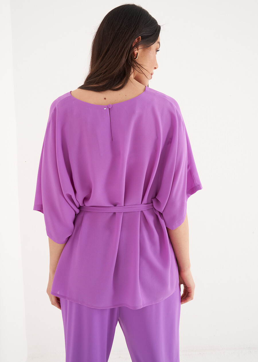 Blusa Benoro Con Cintura VIOLA MULBERRY Donna , immagine n. 3