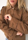 Gary jacket with hidden zip MARRONE TERRABLU GRAFITE Woman image number 2