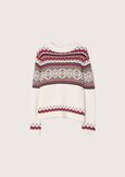 Maribor Norwegian pattern jumper BEIGE LATTE Woman image number 5