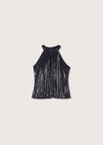 Top Tracy in paillettes NERO BLACK Donna immagine n. 5