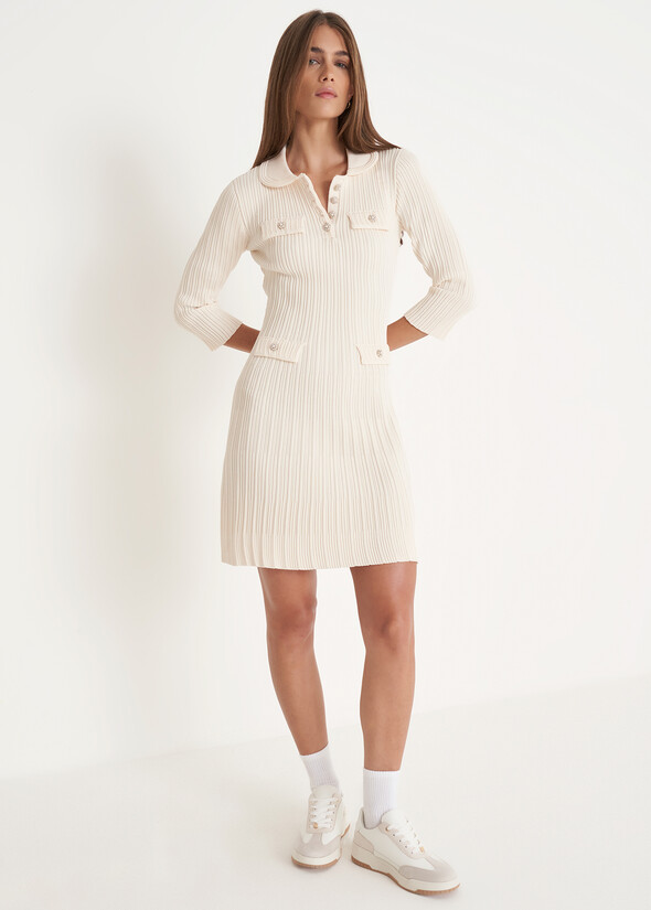 Abito in maglia Aloe BIANCO BURRO Donna null