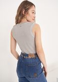 Top Taka in Maglia Lurex GRIGIO SILVER GOLD Donna immagine n. 3