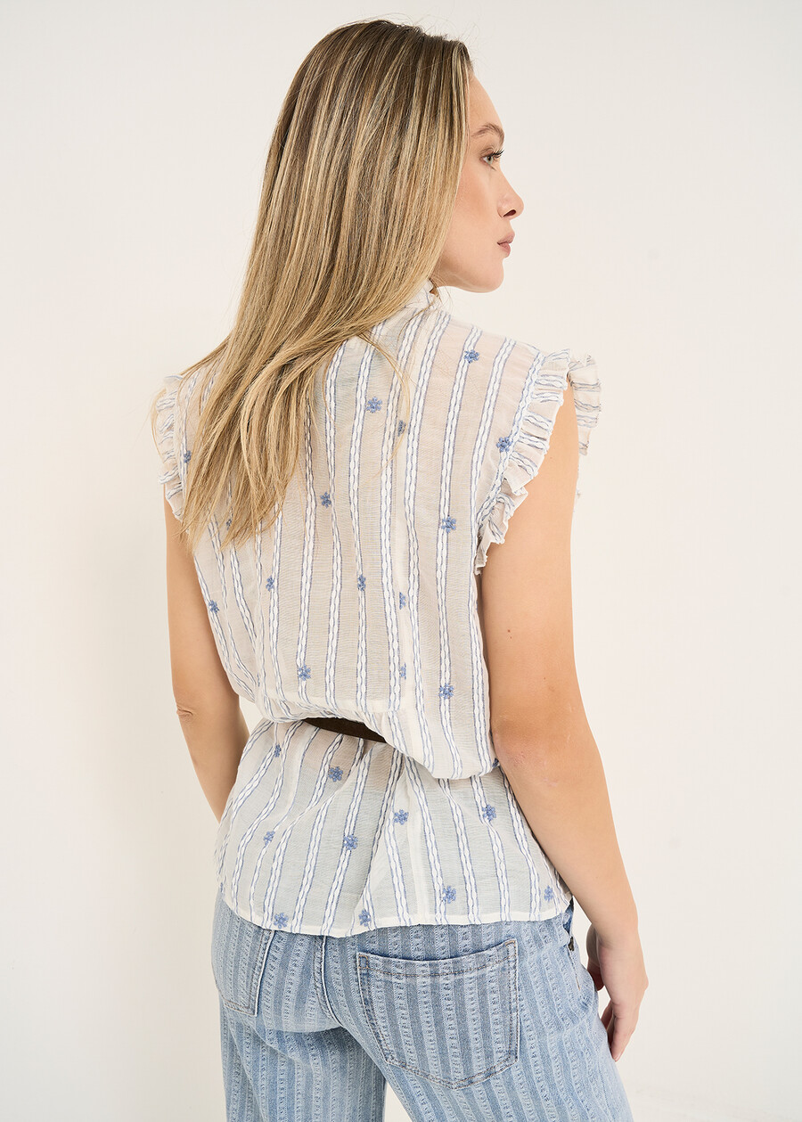 Camicia Cristallo con volant BEIGE LATTE Donna , immagine n. 3