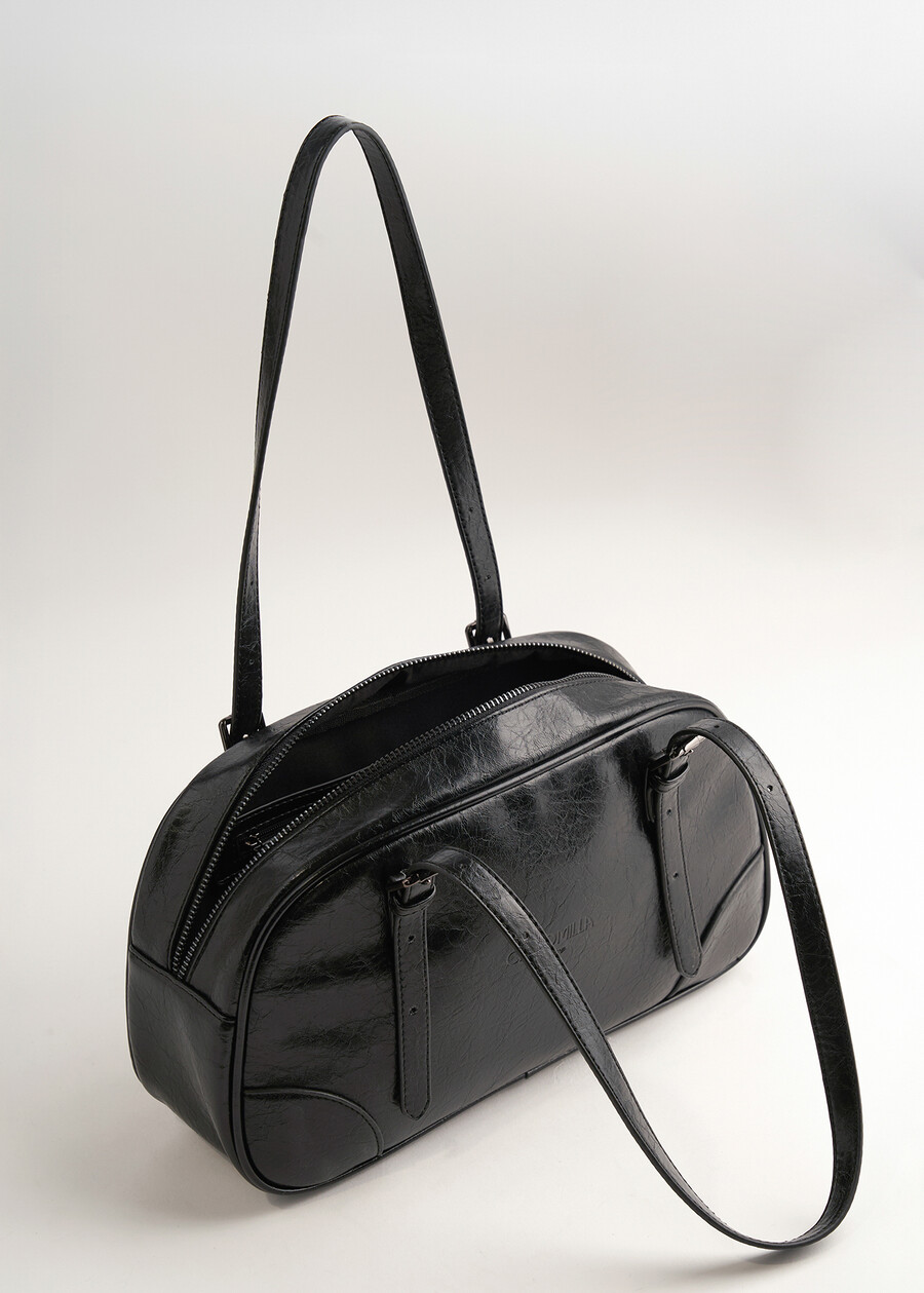 Bauletto Bagary effetto stropicciato NERO BLACKVIOLA VINACCIA Donna , immagine n. 3