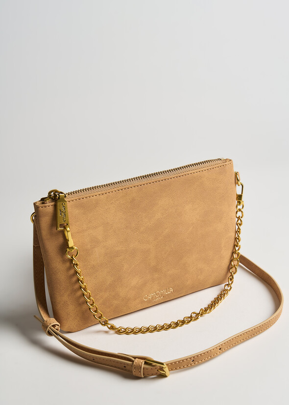 Pochette Tonga effetto nabuk ARANCIONE Donna null
