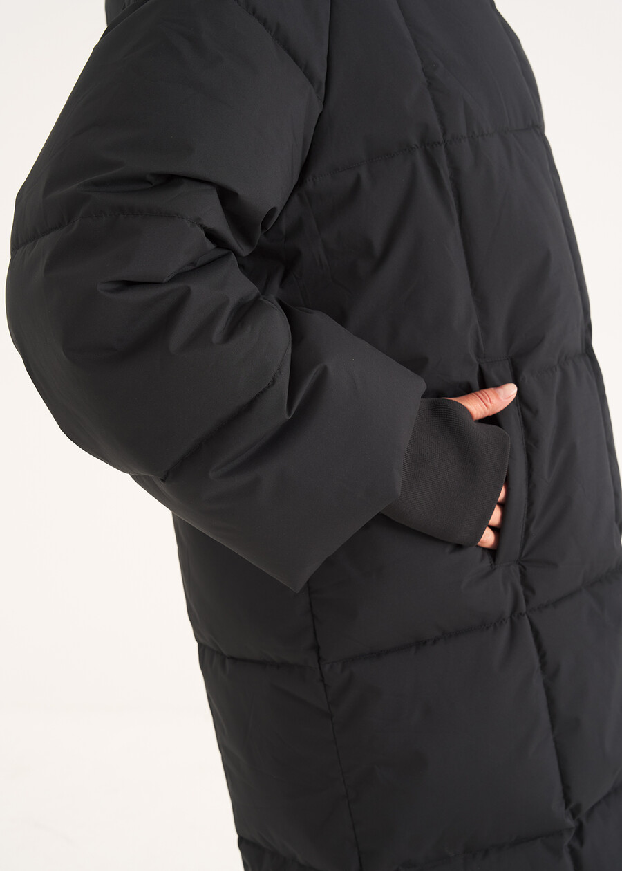 Piumino Parker lungo over NERO BLACK Donna , immagine n. 3