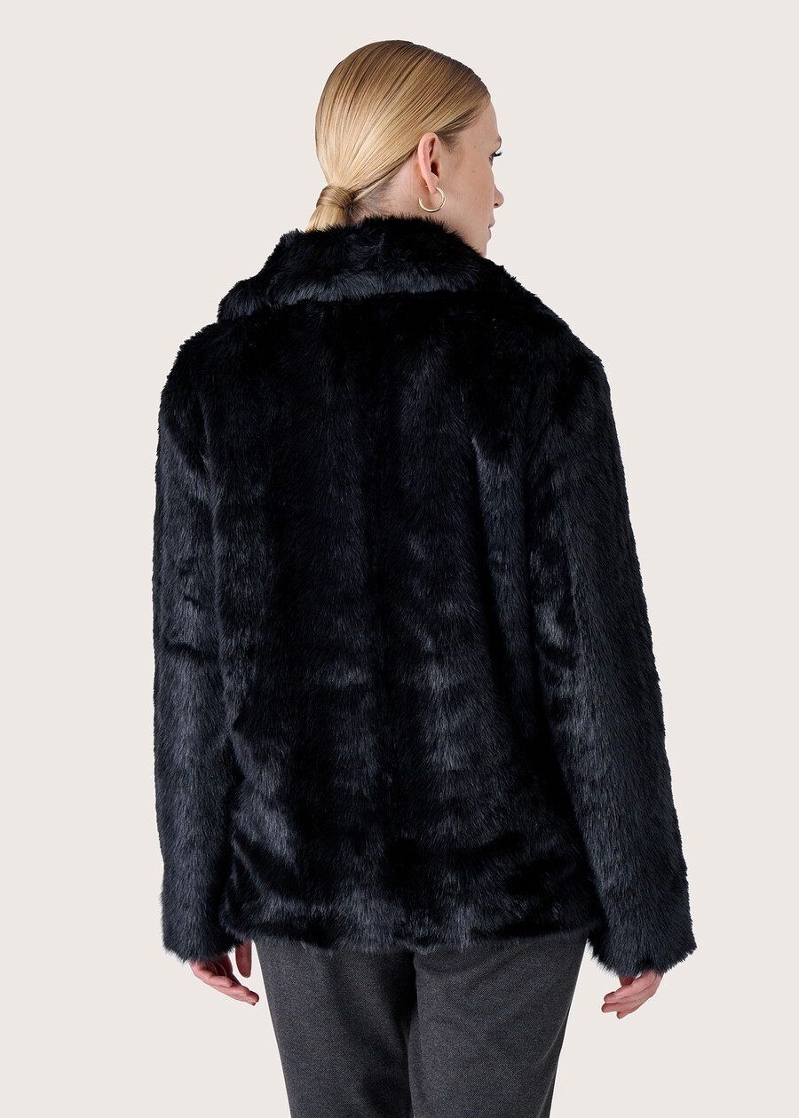 Gael eco-fur jacket NERO BLACK Woman , image number 4