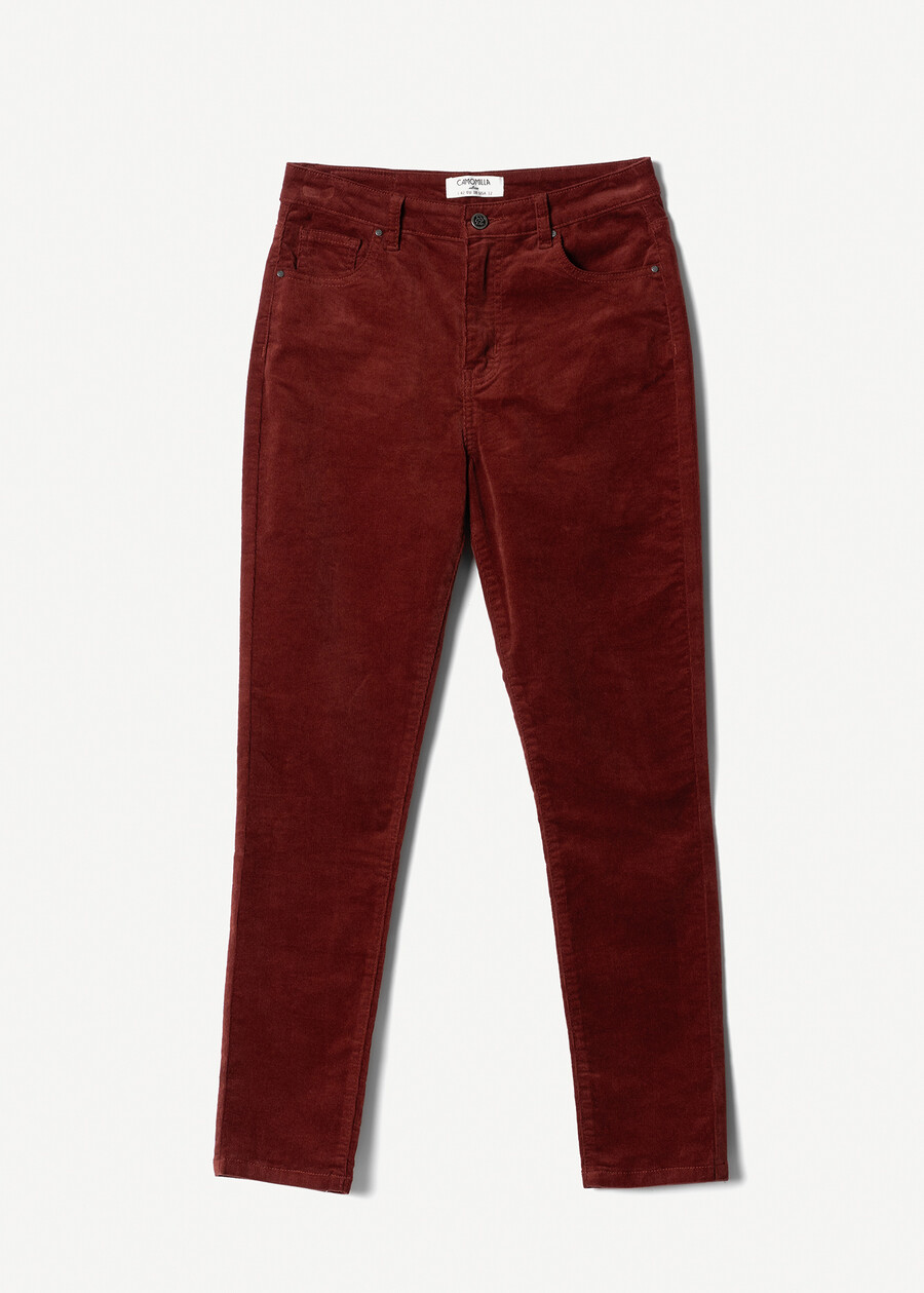 Kate-V smooth velvet pants VERDE ALGAROSSO CHIANTI Woman , image number 6