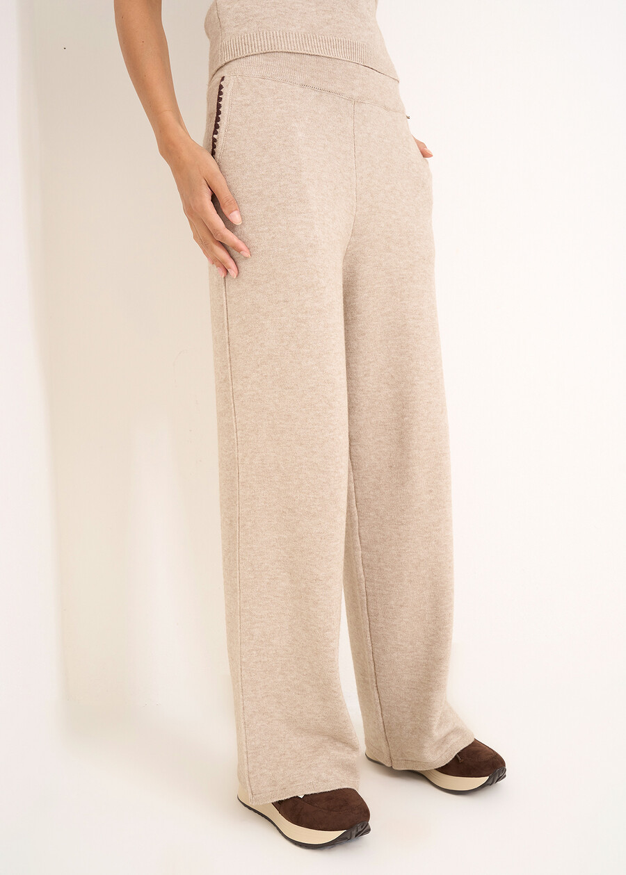 Pantaloni Polar in maglia GRIGIO TORTORA Donna , immagine n. 3