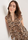 Tady Animal Print Top BEIGE Woman image number 1
