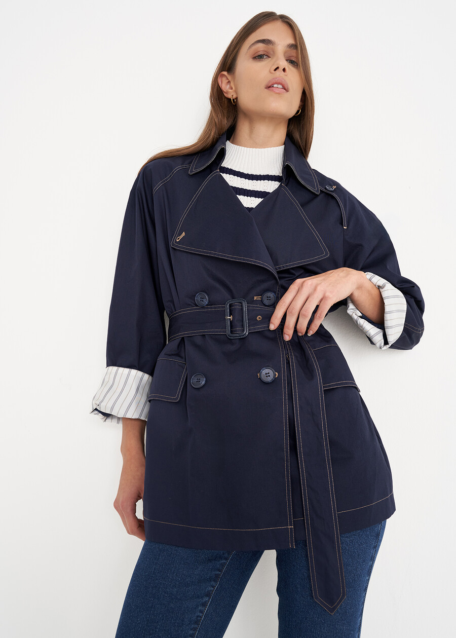 Ted cotton trench coat BEIGEBLU Woman , image number 2