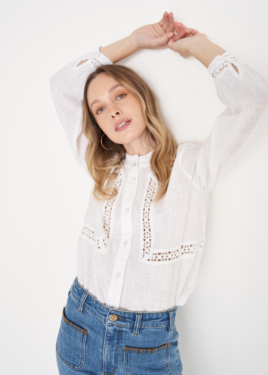 Camicia Cataya 100% cotone BIANCO WHITE Donna , immagine n. 1