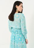 Blusa Biky in viscosa con ricami AZZURO AZZURRO Donna immagine n. 4
