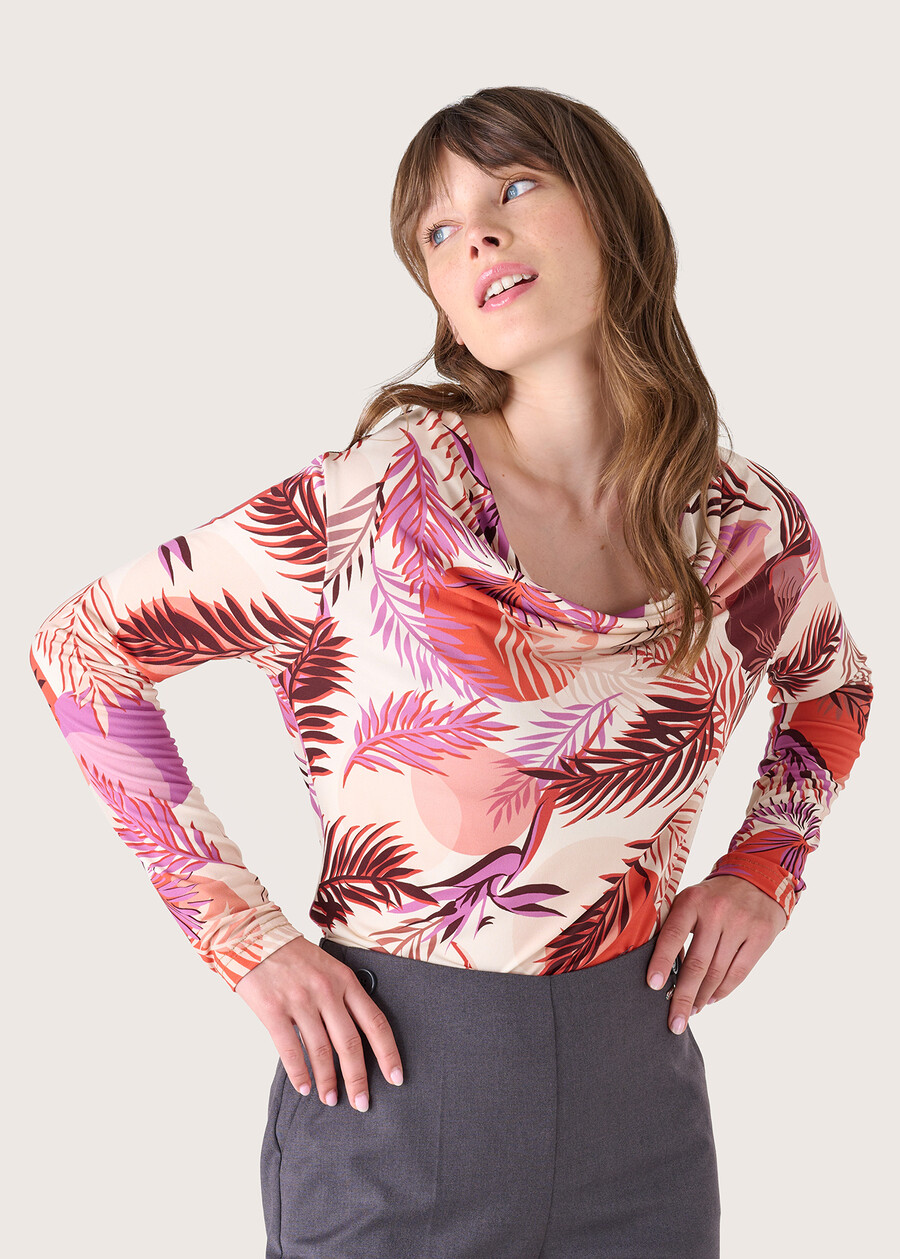 Maglia Laura con stampa giapponese BEIGE Donna , immagine n. 1
