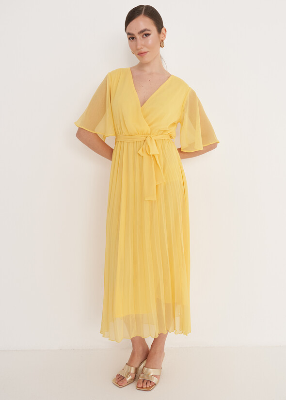 Amory Georgette Midi Dress GIALLO Woman null