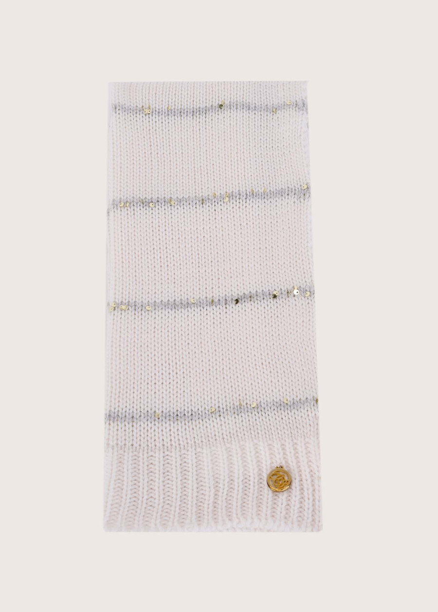 Sciarpa Silvia con paillettes BEIGE GESSOBLU LAGUNA Donna , immagine n. 2