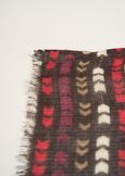 Serena patterned wool scarf ROSSO BORDEAUX Woman image number 3