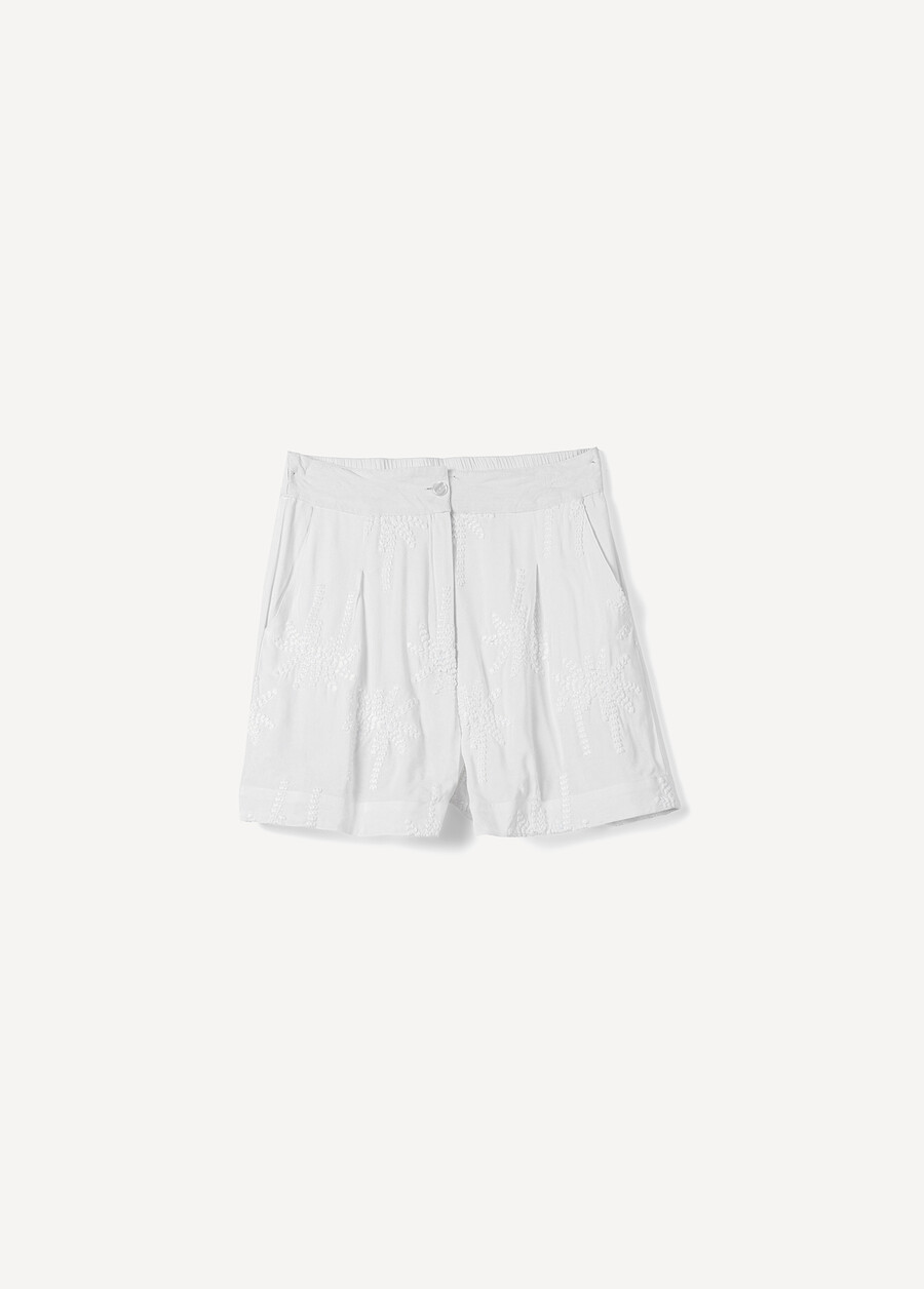 Bermuda Berenice Ricamati BIANCO WHITEROSSO BORDEAUX Donna , immagine n. 4