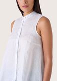 Teddy 100% linen top BIANCOVERDE PERA Woman image number 2