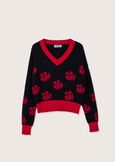 Marian floral pattern jersey NERO Woman image number 1